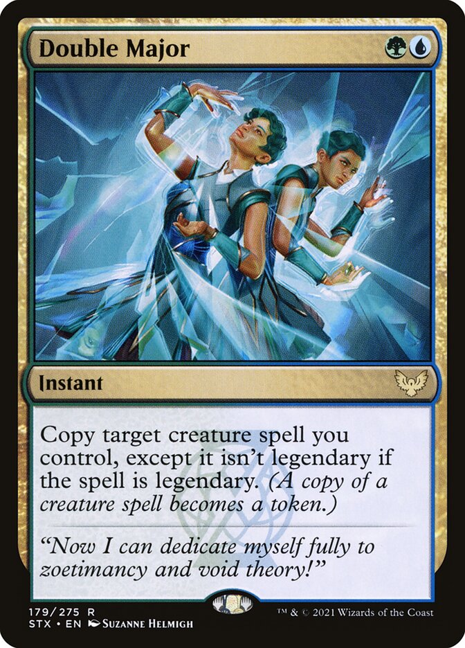 This Is An Image Of The Magic The Gathering Card Double Major From The Set Strixhaven: School of Mages - Designed By Artist Suzanne Helmigh