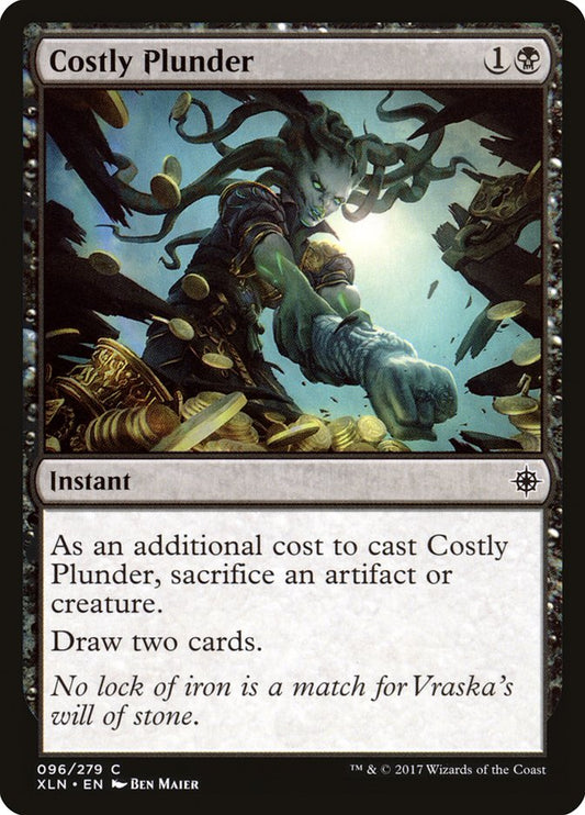 This Is An Image Of The Magic The Gathering Card Costly Plunder From The Set Double Masters - Designed By Artist Ben Maier