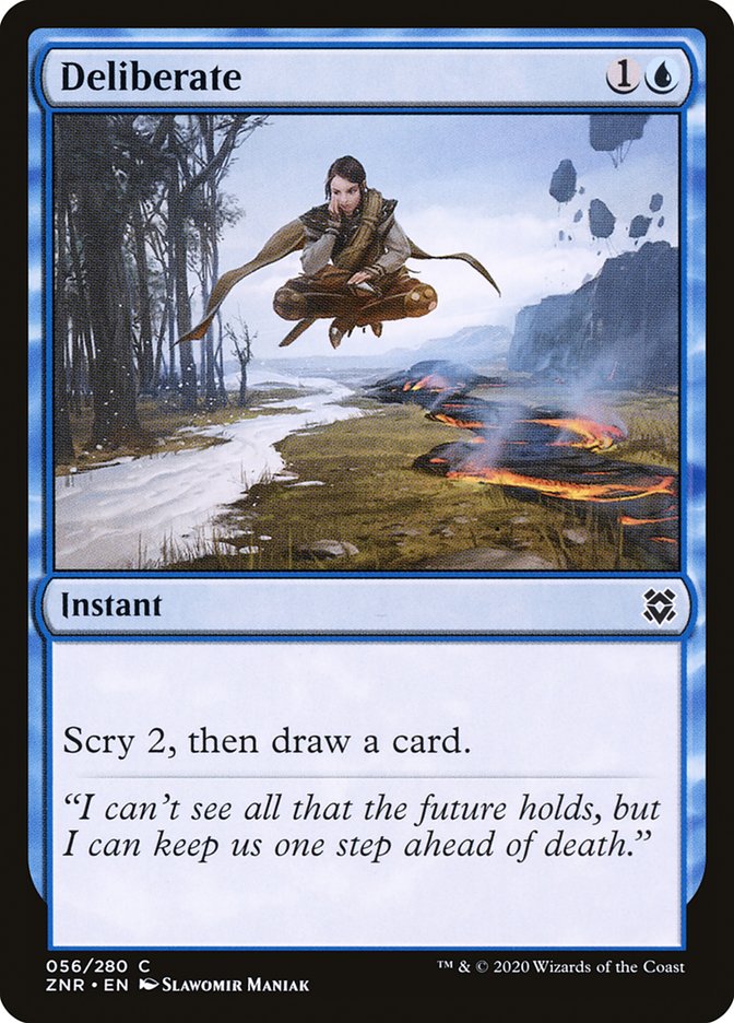 This Is An Image Of The Magic The Gathering Card Deliberate From The Set Zendikar Rising - Designed By Artist Slawomir Maniak