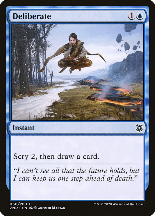 This Is An Image Of The Magic The Gathering Card Deliberate From The Set Zendikar Rising - Designed By Artist Slawomir Maniak