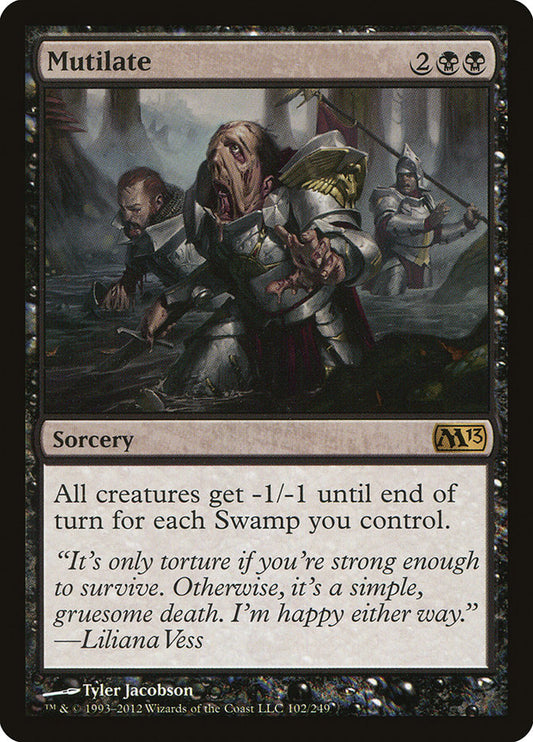 This Is An Image Of The Magic The Gathering Card Mutilate From The Set Duel Decks Anthology: Garruk vs. Liliana - Designed By Artist Zoltan Boros & Gabor Szikszai