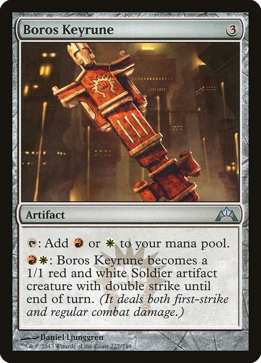 This Is An Image Of The Magic The Gathering Card Boros Keyrune From The Set Gatecrash - Designed By Artist Daniel Ljunggren