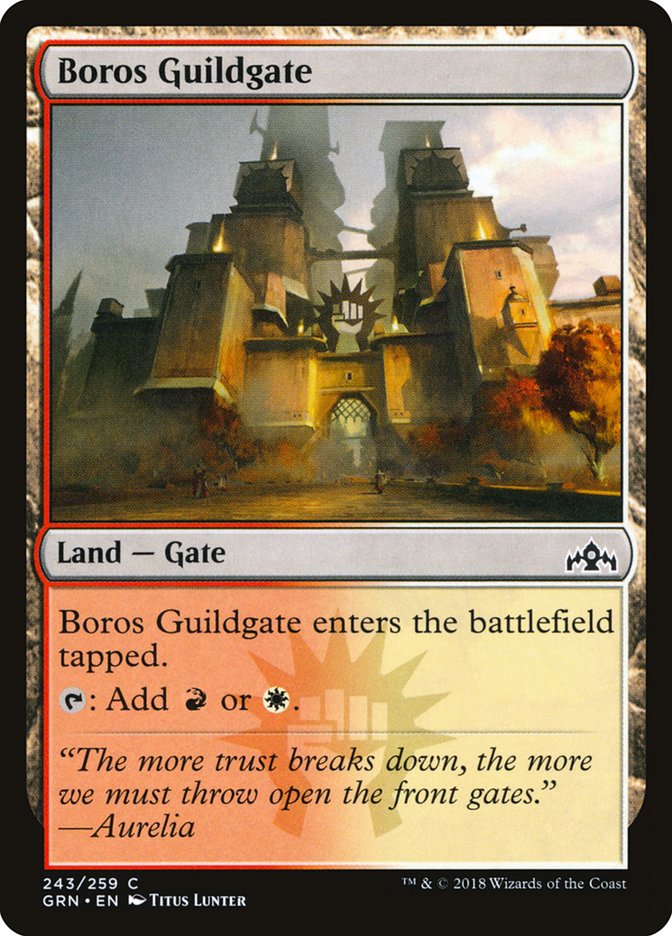 This Is An Image Of The Magic The Gathering Card Boros Guildgate From The Set Foundations - Designed By Artist Titus Lunter