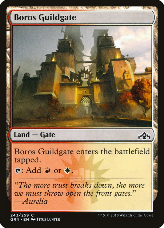 This Is An Image Of The Magic The Gathering Card Boros Guildgate From The Set Foundations - Designed By Artist Titus Lunter
