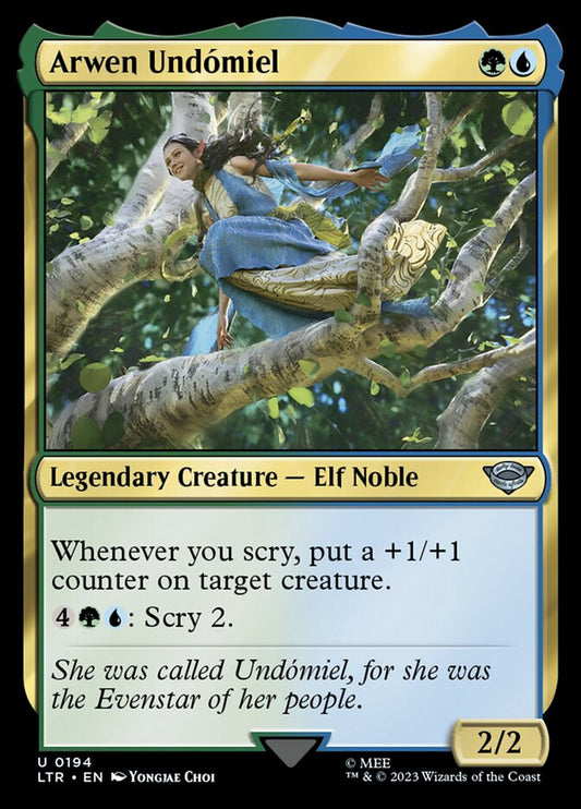 This Is An Image Of The Magic The Gathering Card Arwen Undómiel From The Set The Lord of the Rings: Tales of Middle-earth - Designed By Artist Yongjae Choi
