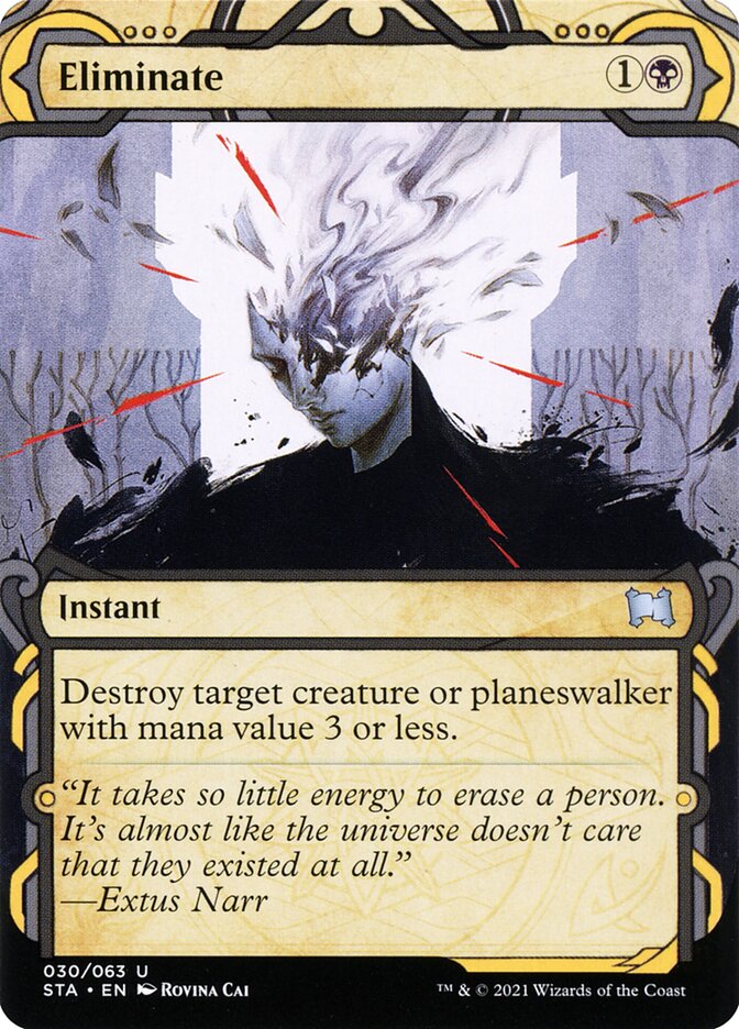 This Is An Image Of The Magic The Gathering Card Eliminate From The Set Core Set 2021 - Designed By Artist Chris Cold