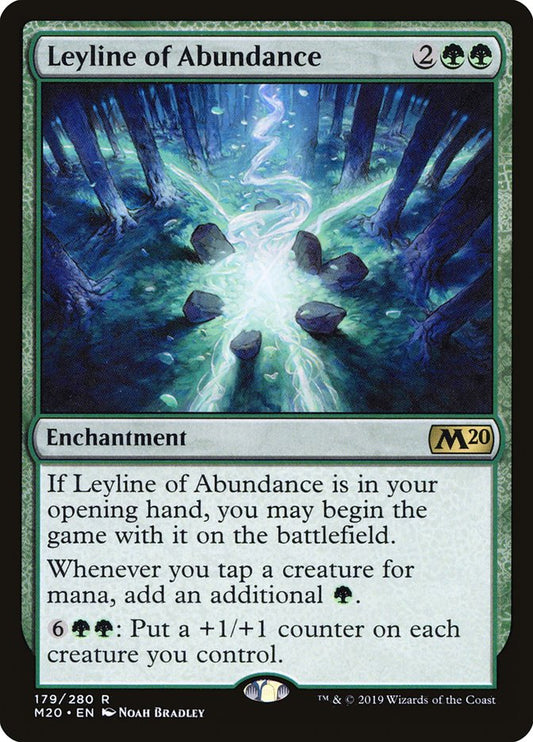 This Is An Image Of The Magic The Gathering Card Leyline of Abundance From The Set Core Set 2020 - Designed By Artist Noah Bradley