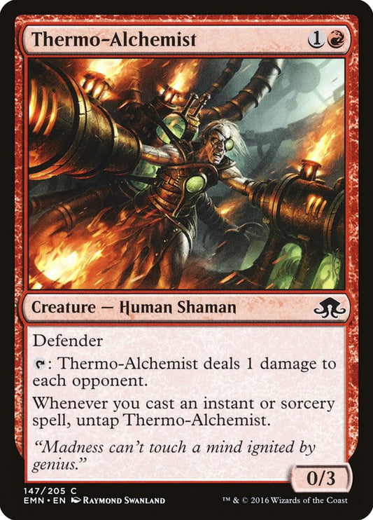 This Is An Image Of The Magic The Gathering Card Thermo-Alchemist From The Set Innistrad Remastered - Designed By Artist Raymond Swanland