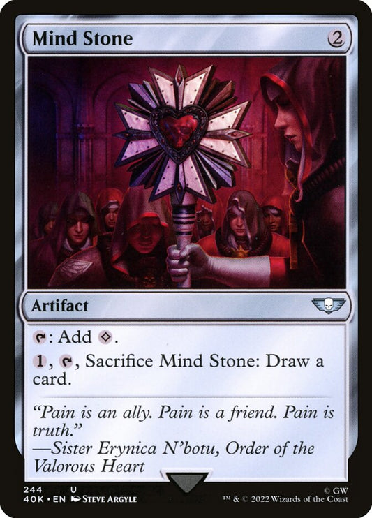 This Is An Image Of The Magic The Gathering Card Mind Stone From The Set Duskmourn: House of Horror Commander - Designed By Artist Camille Alquier