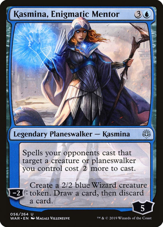 This Is An Image Of The Magic The Gathering Card Kasmina, Enigmatic Mentor From The Set War of the Spark - Designed By Artist Magali Villeneuve