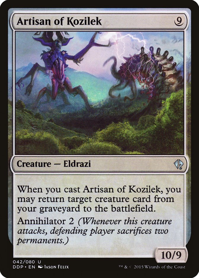 This Is An Image Of The Magic The Gathering Card Artisan of Kozilek From The Set Commander Masters - Designed By Artist Jason Felix