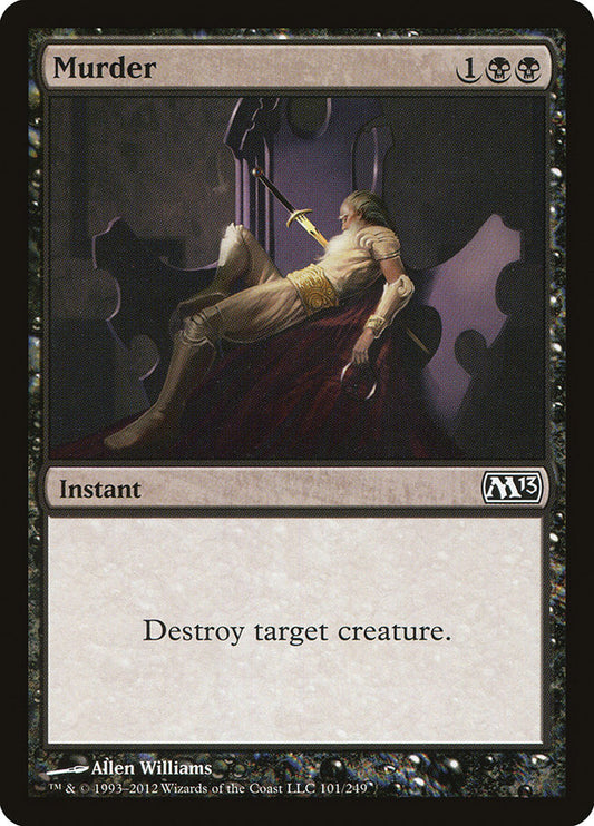 This Is An Image Of The Magic The Gathering Card Murder From The Set Duskmourn: House of Horror - Designed By Artist Domenico Cava