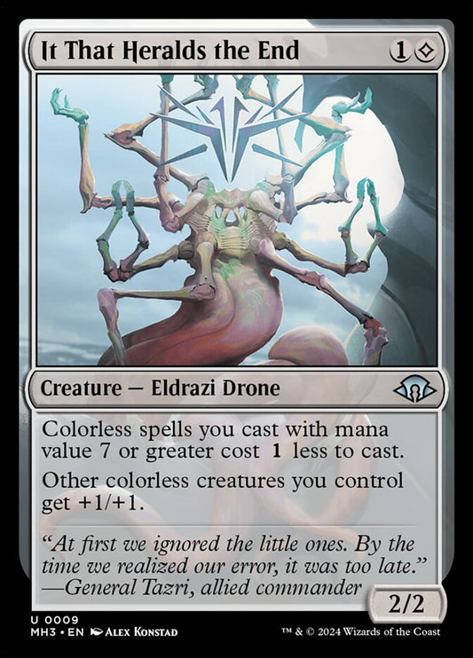This Is An Image Of The Magic The Gathering Card It That Heralds the End From The Set Modern Horizons 3 - Designed By Artist Alex Konstad
