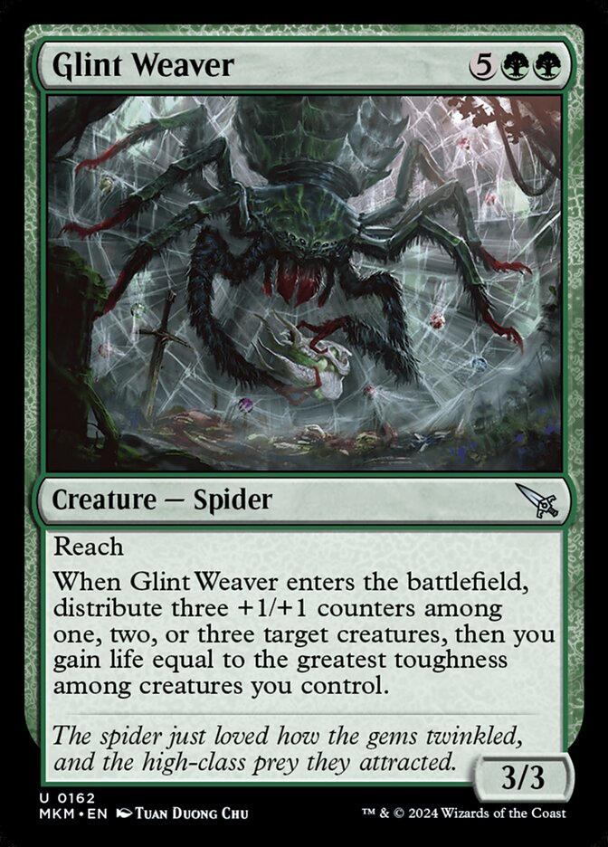 This Is An Image Of The Magic The Gathering Card Glint Weaver From The Set Murders at Karlov Manor - Designed By Artist Tuan Duong Chu