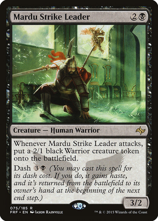 This Is An Image Of The Magic The Gathering Card Mardu Strike Leader From The Set Commander Legends: Battle for Baldur's Gate - Designed By Artist Jason Rainville