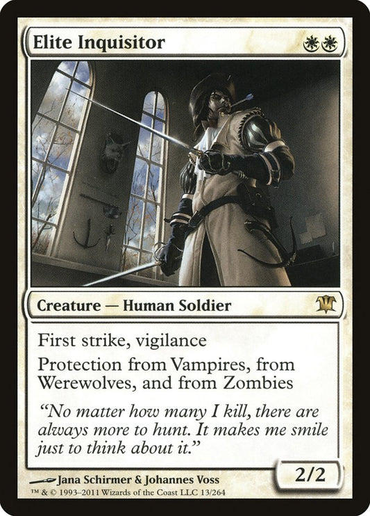 This Is An Image Of The Magic The Gathering Card Elite Inquisitor From The Set Innistrad - Designed By Artist Jana Schirmer & Johannes Voss