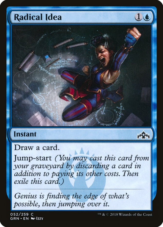 This Is An Image Of The Magic The Gathering Card Radical Idea From The Set Outlaws of Thunder Junction Commander - Designed By Artist Izzy