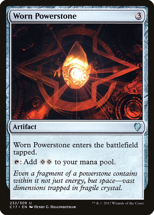This Is An Image Of The Magic The Gathering Card Worn Powerstone From The Set Modern Horizons 3 - Designed By Artist Henry G. Higginbotham