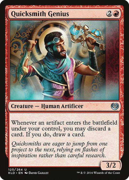 This Is An Image Of The Magic The Gathering Card Quicksmith Genius From The Set Commander 2021 - Designed By Artist David Gaillet