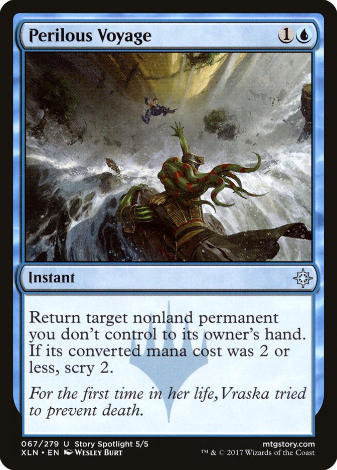 This Is An Image Of The Magic The Gathering Card Perilous Voyage From The Set Ixalan - Designed By Artist Wesley Burt