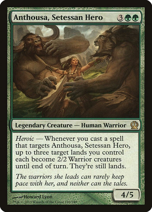 This Is An Image Of The Magic The Gathering Card Anthousa, Setessan Hero From The Set Theros - Designed By Artist Howard Lyon