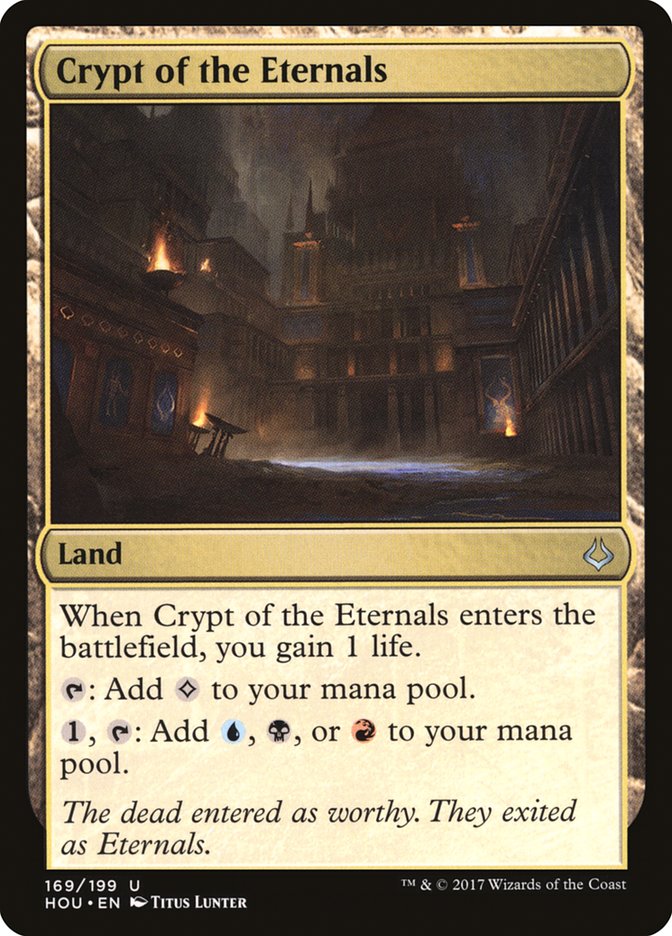 This Is An Image Of The Magic The Gathering Card Crypt of the Eternals From The Set Hour of Devastation - Designed By Artist Titus Lunter