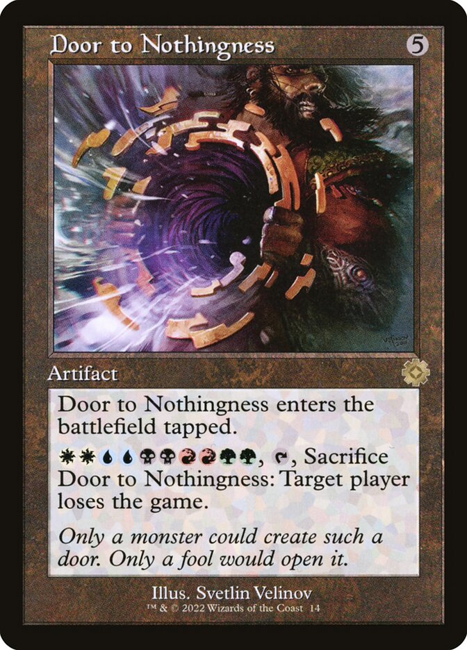 This Is An Image Of The Magic The Gathering Card Door to Nothingness From The Set Magic 2013 - Designed By Artist Svetlin Velinov