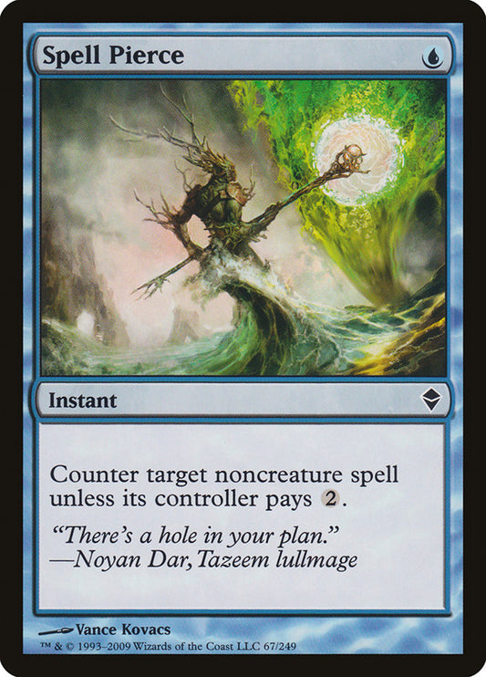 This Is An Image Of The Magic The Gathering Card Spell Pierce From The Set Aetherdrift - Designed By Artist Maxime Minard
