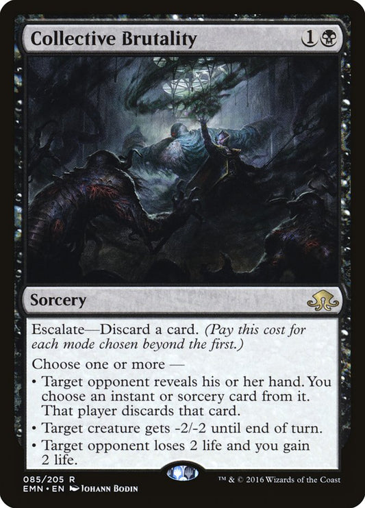 This Is An Image Of The Magic The Gathering Card Collective Brutality From The Set Innistrad Remastered - Designed By Artist Johann Bodin