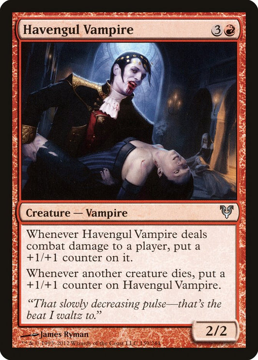 This Is An Image Of The Magic The Gathering Card Havengul Vampire From The Set Conspiracy: Take the Crown - Designed By Artist James Ryman