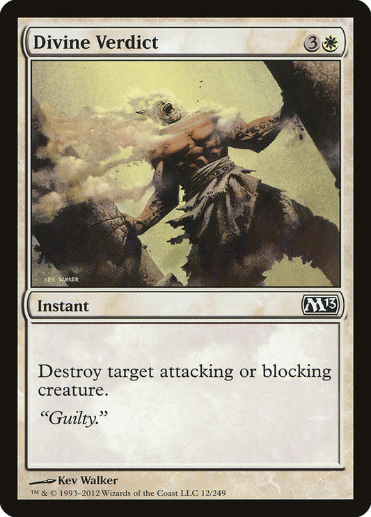 This Is An Image Of The Magic The Gathering Card Divine Verdict From The Set Rivals of Ixalan - Designed By Artist Slawomir Maniak