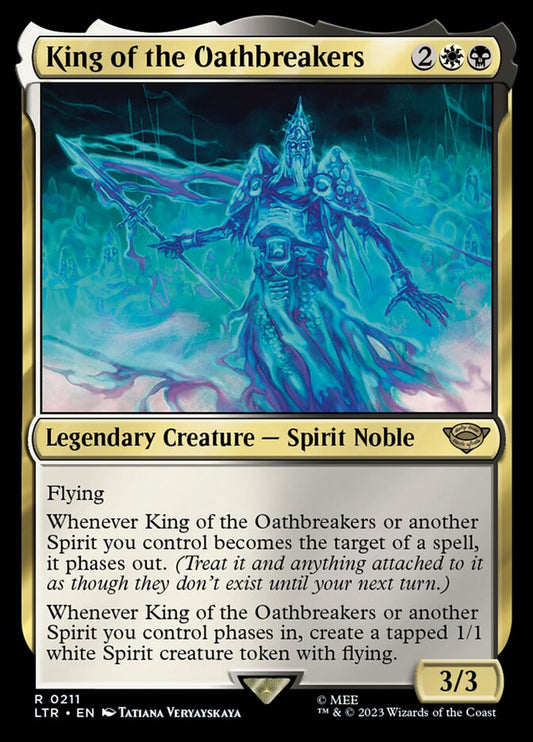 This Is An Image Of The Magic The Gathering Card King of the Oathbreakers From The Set The Lord of the Rings: Tales of Middle-earth - Designed By Artist Tatiana Veryayskaya