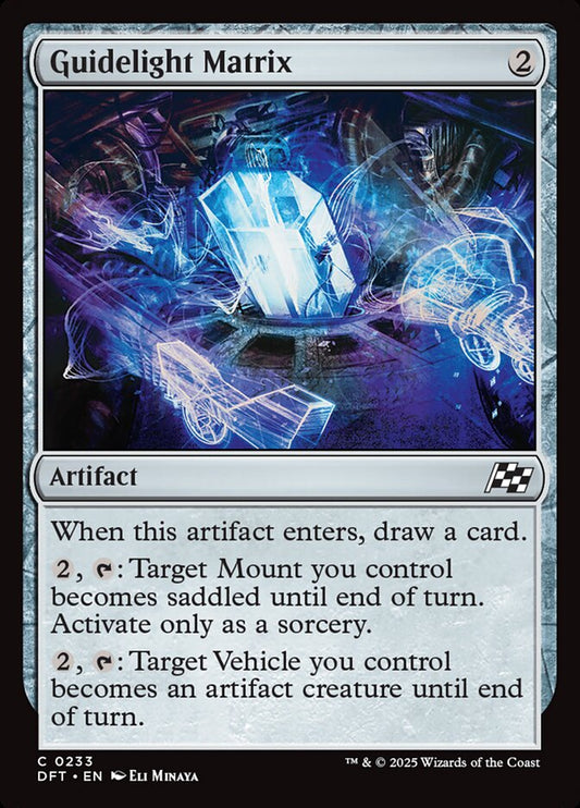 This Is An Image Of The Magic The Gathering Card Guidelight Matrix From The Set Aetherdrift - Designed By Artist Eli Minaya