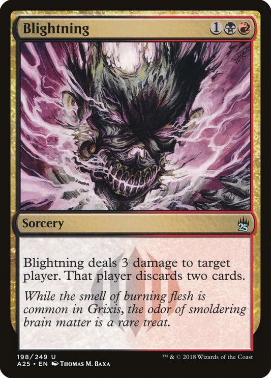 This Is An Image Of The Magic The Gathering Card Blightning From The Set Masters 25 - Designed By Artist Thomas M. Baxa