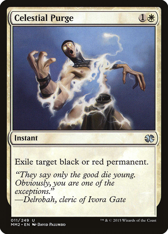 This Is An Image Of The Magic The Gathering Card Celestial Purge From The Set Modern Masters 2015 - Designed By Artist David Palumbo