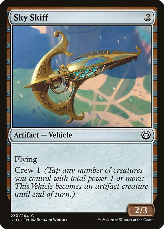 This Is An Image Of The Magic The Gathering Card Sky Skiff From The Set Kaladesh - Designed By Artist Richard Wright