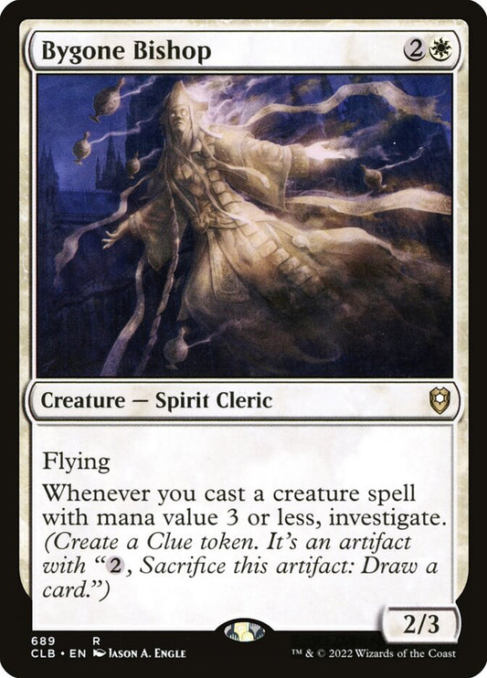 This Is An Image Of The Magic The Gathering Card Bygone Bishop From The Set Commander Legends: Battle for Baldur's Gate - Designed By Artist Jason A. Engle