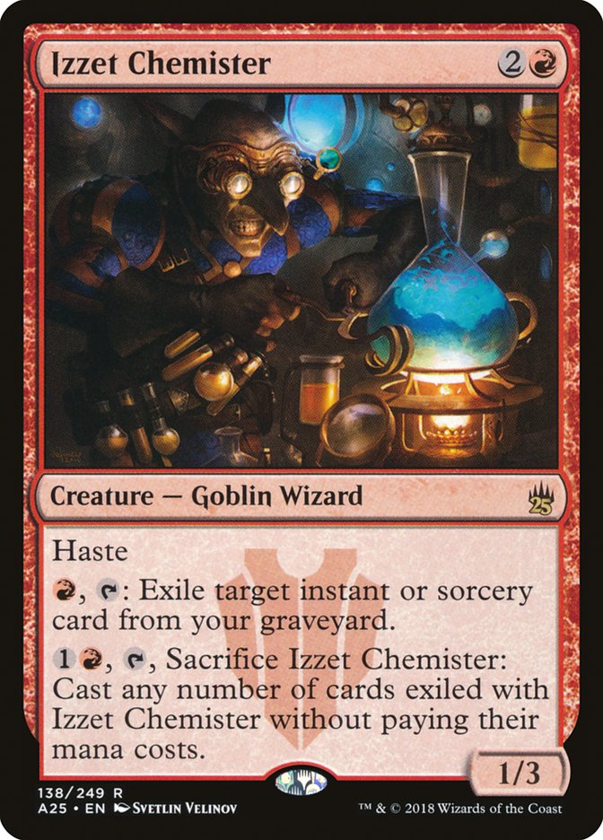 This Is An Image Of The Magic The Gathering Card Izzet Chemister From The Set Commander Legends: Battle for Baldur's Gate - Designed By Artist Svetlin Velinov