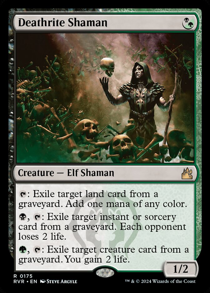 This Is An Image Of The Magic The Gathering Card Deathrite Shaman From The Set Ravnica Remastered - Designed By Artist Steve Argyle