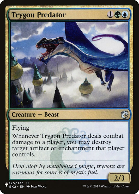 This Is An Image Of The Magic The Gathering Card Trygon Predator From The Set Foundations - Designed By Artist Carl Critchlow