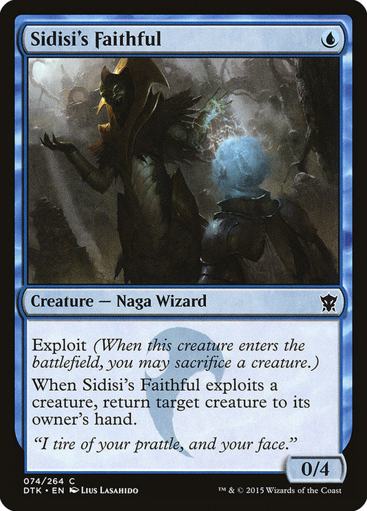 This Is An Image Of The Magic The Gathering Card Sidisi's Faithful From The Set Dragons of Tarkir - Designed By Artist Lius Lasahido