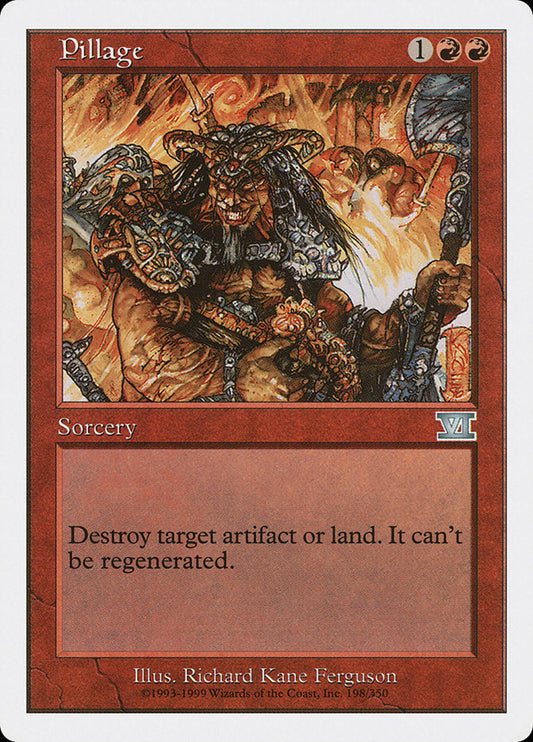 This Is An Image Of The Magic The Gathering Card Pillage From The Set Modern Horizons - Designed By Artist Jesper Ejsing