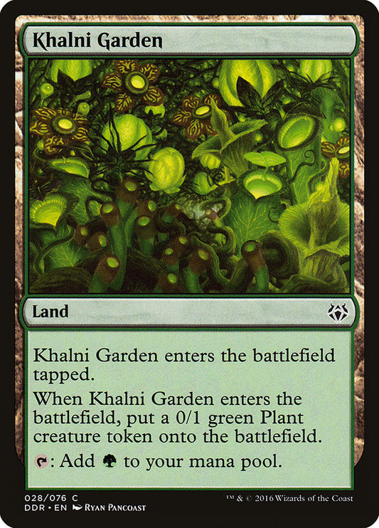 This Is An Image Of The Magic The Gathering Card Khalni Garden From The Set Commander 2018 - Designed By Artist Ryan Pancoast
