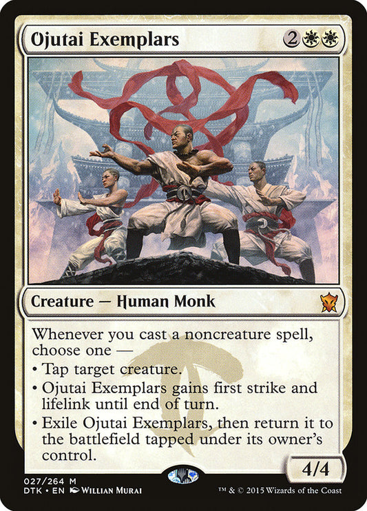 This Is An Image Of The Magic The Gathering Card Ojutai Exemplars From The Set Dragons of Tarkir - Designed By Artist Willian Murai