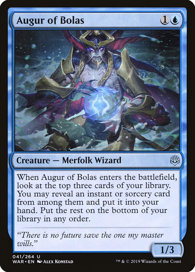 This Is An Image Of The Magic The Gathering Card Augur of Bolas From The Set War of the Spark - Designed By Artist Alex Konstad