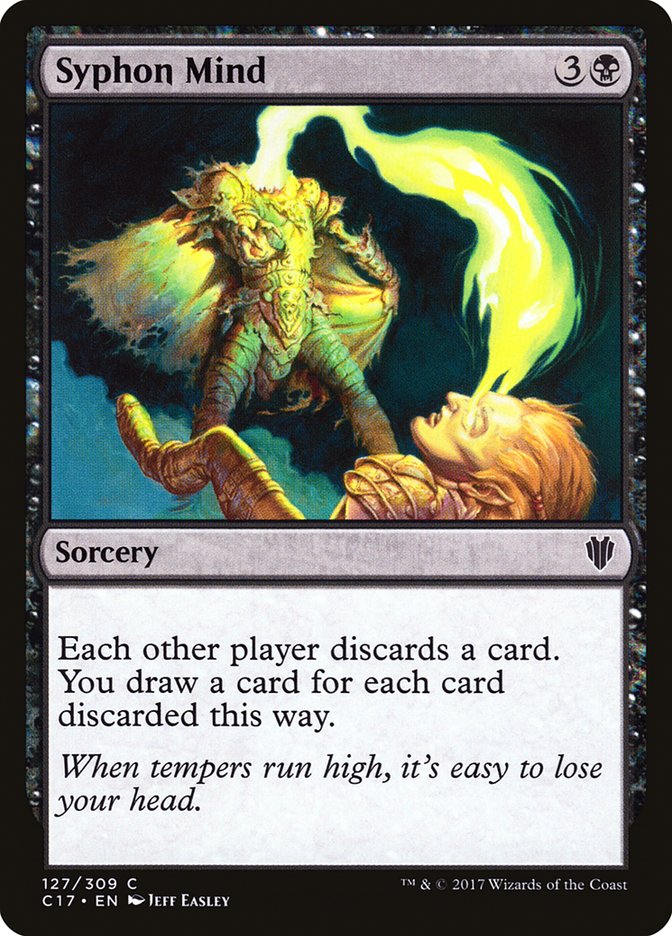 This Is An Image Of The Magic The Gathering Card Syphon Mind From The Set Commander Legends: Battle for Baldur's Gate - Designed By Artist Jeff Easley