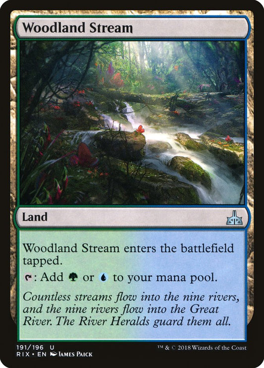 This Is An Image Of The Magic The Gathering Card Woodland Stream From The Set Commander Legends - Designed By Artist Efflam Mercier