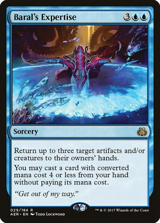This Is An Image Of The Magic The Gathering Card Baral's Expertise From The Set Tarkir: Dragonstorm Commander - Designed By Artist Todd Lockwood