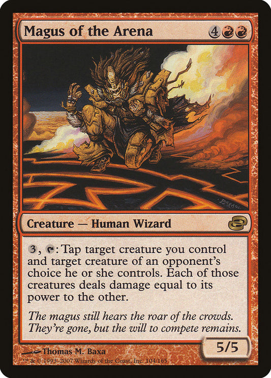 This Is An Image Of The Magic The Gathering Card Magus of the Arena From The Set Commander 2013 - Designed By Artist Thomas M. Baxa
