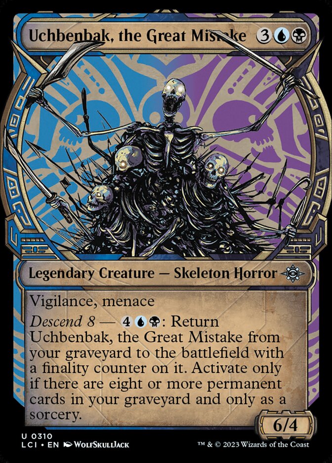 This Is An Image Of The Magic The Gathering Card Uchbenbak, the Great Mistake From The Set The Lost Caverns of Ixalan - Designed By Artist Steven Belledin